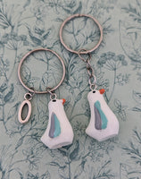 Seagull Keyring, seagull keychain, seagull lover gifts, bird watcher gifts, bird keychain, summer accessories, beach accessories, beach lover gifts,