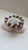 Mum gifts, purple glittery bracelet, yellow wrap bracelet, purple bangle, pearl bracelet, yellow pearl bangle, cute bracelet, cute jewelry,