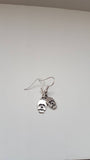 Silver skull earrings, skull earrings, halloween earrings, halloween jewelry, skull jewelry, day of the dead, goth earrings, gothic jewelry