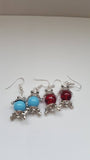 Frog earrings, frog bead earrings, stocking filler, frog jewelry, animal earrings, animal jewelry, animal lover gifts, toad earrings