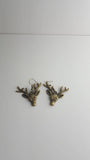 Deer earrings, deer jewelry, animal earrings, animal jewelry, bronze earrings, stag earrings, wildlife jewelry, wildlife earrings