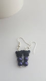 Butterfly earrings, butterfly jewelry, purple earrings, goth earrings, gothic earrings, gothic jewelry, emo earrings, gifts for her