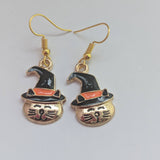 Cat earrings, cat jewelry, animal earrings, animal jewelry, Halloween earrings, Halloween jewelry, novelty earrings, pet earrings,