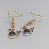 Whale earrings, whale jewelry, gifts for whale lovers, whale accessories, fish earrings, ocean style jewelry, ocean inspired gifts,