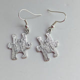 Jigsaw earrings, hippie earrings, hippie jewelry, quirky jewelry, quirky earrings, autism earrings, charm earrings, awareness earrings