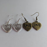 Heart earrings, bronze earrings, love earrings, girlfriend gifts, anniversary gifts, birthday gifts, ladies earrings, heart jewelry,