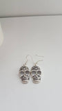 Skull earrings, skull jewelry, day of the dead, gothic earrings, gothic jewelry, punk earrings, punk jewelry, pirate earrings,