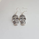 Skull earrings, skull jewelry, day of the dead, gothic earrings, gothic jewelry, punk earrings, punk jewelry, pirate earrings,