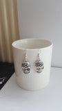 Skull earrings, skull jewelry, day of the dead, gothic earrings, gothic jewelry, punk earrings, punk jewelry, pirate earrings,