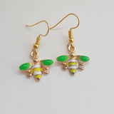 Bee earrings, bee jewelry, bumble bee earrings, bee keeper gifts, bumble bee jewelry, honey bee earrings, save the bees, gifts for her