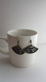 Fan earrings, tribal earrings, tribal jewelry, gifts for her, bronze earrings, zen earrings, statement earrings, chinese earrings,