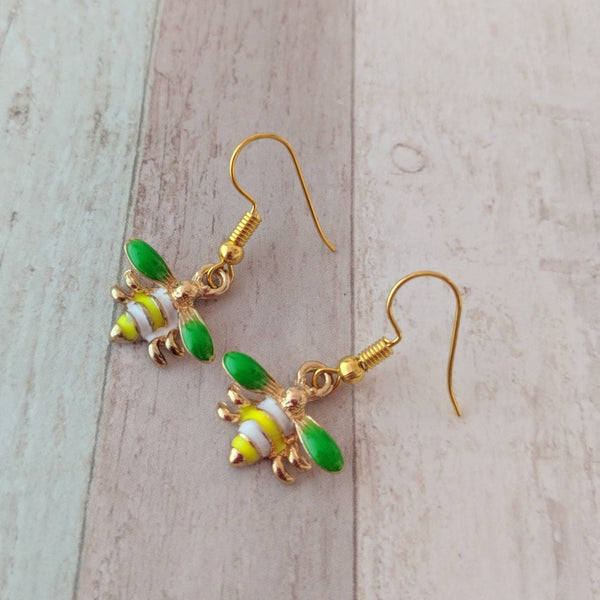 Bee earrings, bee jewelry, bumble bee earrings, bee keeper gifts, bumble bee jewelry, honey bee earrings, save the bees, gifts for her