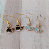 Whale earrings, whale jewelry, gifts for whale lovers, whale accessories, fish earrings, ocean style jewelry, ocean inspired gifts,
