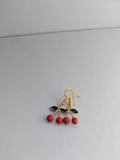 Cherry earrings, cherry jewellery, cherry retro earrings, fruit lover gifts, foodie earrings, vegan earrings, vegan gifts, retro jewelry