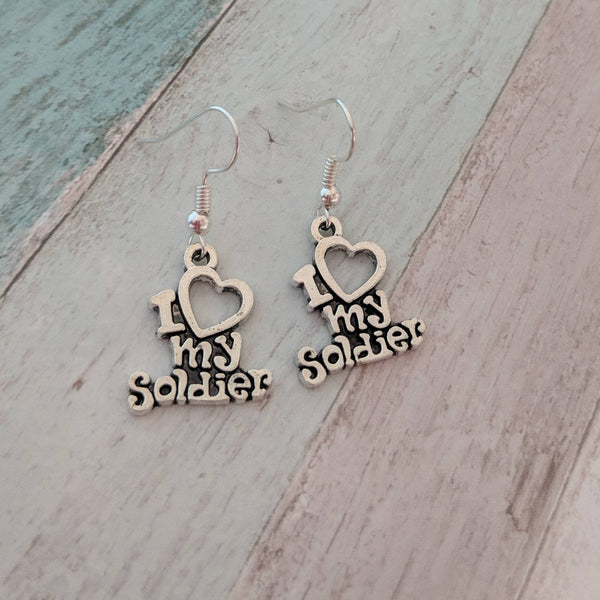 Army earrings, gifts for her, army wife gift, military wife gifts, military support, marine wife, support the troops, military jewelry