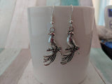 Parrot earrings, bird earrings, animal earrings, animal jewellery, wildlife earrings, bird lover gifts, parrot lover gift, parrot jewellery