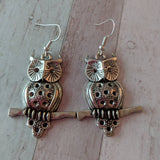 Owl earrings, owl jewellery, animal earrings, animal jewellery, bird earrings, bird jewellery, gifts for her, bird lover gifts, mum earrings