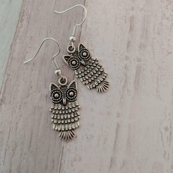 Owl earrings, owl jewellery, bird earrings, bird jewellery, animal earrings, animal jewellery, gifts for her, bird lover gifts, teen gifts