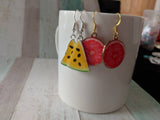 Fruit earrings, food earrings, food jewellery, fruit Jewellery, rockabilly earrings, retro earrings, kitsch earrings, summer earrings