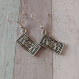 Quirky Money Earrings - Fun Novelty Jewelry for Every Occasion, dollar earrings, USA themed gifts, novelty fun earrings, banker earrings
