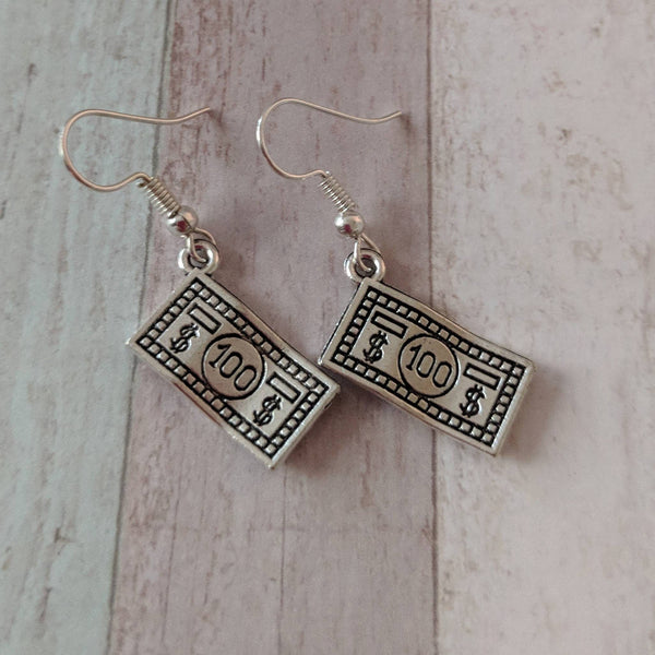 Quirky Money Earrings - Fun Novelty Jewelry for Every Occasion, dollar earrings, USA themed gifts, novelty fun earrings, banker earrings