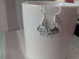 Elephant earrings, elephant jewellery, animal earrings, animal jewellery, elephant gifts, tribal earrings, tribal jewelry, animal lover gift