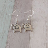 Elephant earrings, elephant jewellery, animal earrings, animal jewellery, elephant gifts, tribal earrings, tribal jewelry, animal lover gift