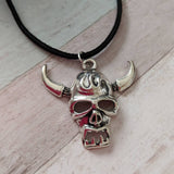 Gothic necklace, skull necklace, Halloween necklace, punk necklace, Wicca necklace, day of the dead, pagan necklace, gothic jewelry