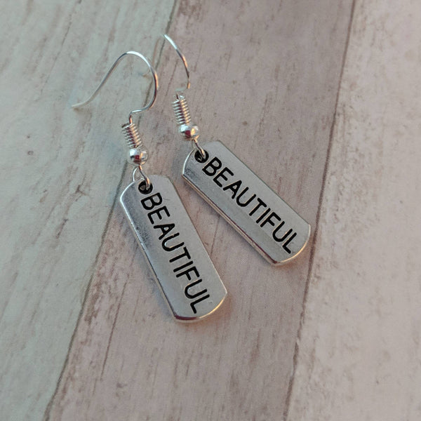 Beautiful earrings, word earrings, mum earrings, sister earrings, girlfriend gifts, sister gifts, girl earrings, bff gifts, mom gifts,