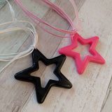 Star necklace, kawaii necklace, kei jewelry, star jewelry, statement necklace, pendant necklace, gifts for her, fun necklace, girl necklace