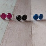 Glittery earrings, kei jewelry, kawaii earrings, Christmas earrings, stocking filler, teen earrings, gifts for her, friend gifts,