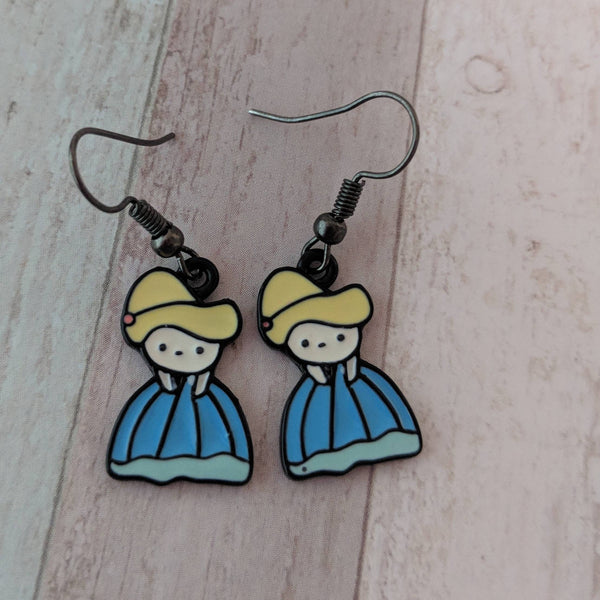 Charm earrings, ladies jewelry, fandom earrings, fandom jewelry, princess earrings, princess jewelry, gifts for her, girl earrings,