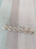 Mum earrings, word earrings, personalised earrings, daughter earrings, charm earrings, mom earrings, aunt earrings, birthday gifts