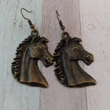 Horse earrings, horse jewelry, gifts for horse lovers, statement earrings, gift for horse riders, rodeo earrings, equestrian earrings