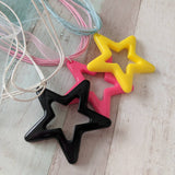 Star necklace, kawaii necklace, kei jewelry, star jewelry, statement necklace, pendant necklace, gifts for her, fun necklace, girl necklace