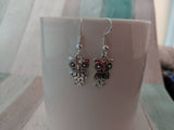 Owl earrings, bird earrings, animal earrings, owl jewelry, nature lovers gifts, graduation gift, wildlife earrings, charm earrings,