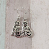 Cat earrings, cat jewellery, animal earrings, animal jewellery, cat lover gifts, kitty earrings, charm earrings, gifts for her, sister gifts