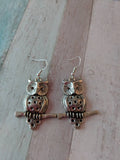 Owl earrings, owl jewellery, animal earrings, animal jewellery, bird earrings, bird jewellery, gifts for her, bird lover gifts, mum earrings