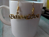 Love earrings, romantic earrings, gifts for her, novelty earrings, girl earrings, word earrings, charm earrings, teen earrings, teen gifts
