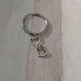 Cat keyring, cat keychain, cat gifts, cat lover gifts, friend gifts, kitty keyring, kitty keychain, gifts for her, secret santa, cute gifts