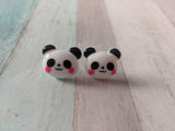 Panda earrings, stud earrings, panda jewellery, animal earrings, animal jewellery, gifts for her, kawaii jewelry, kawaii earrings,