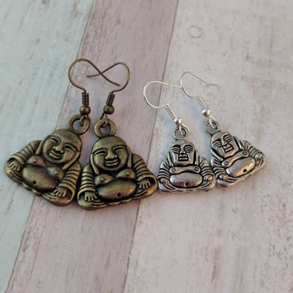 Buddha earrings, Buddha jewelry, yoga earrings, yoga jewellery, zen earrings, spiritual earrings, meditation gift, gifts for her