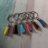 Tassel key chain, bridesmaid gifts, purse charm, gift for women, gift for her, monogram keychain, key fobs, girl keyring, teen gifts,