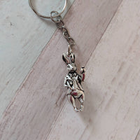 Rabbit keyring, rabbit gifts, bunny keyring, bag charm, bunny gift, rabbit lover gifts, animal lover gifts, gifts for her, animal keychain