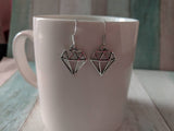 Diamond earrings, girl earrings, gifts for her, diamond jewellery, tattoo jewellery, sister gifts, friend gifts, fashion jewelry, teen gifts