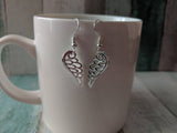 Angel wing earrings, angel jewelry, gifts for her, girl earrings, guardian angel gifts, guardian angel earrings, protection earrings