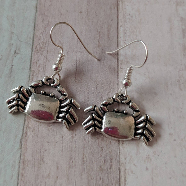 Crab earrings, beach earrings, summer earrings, beach jewelry, summer jewellery, crab gifts, crab jewelry, animal earrings, animal jewelry