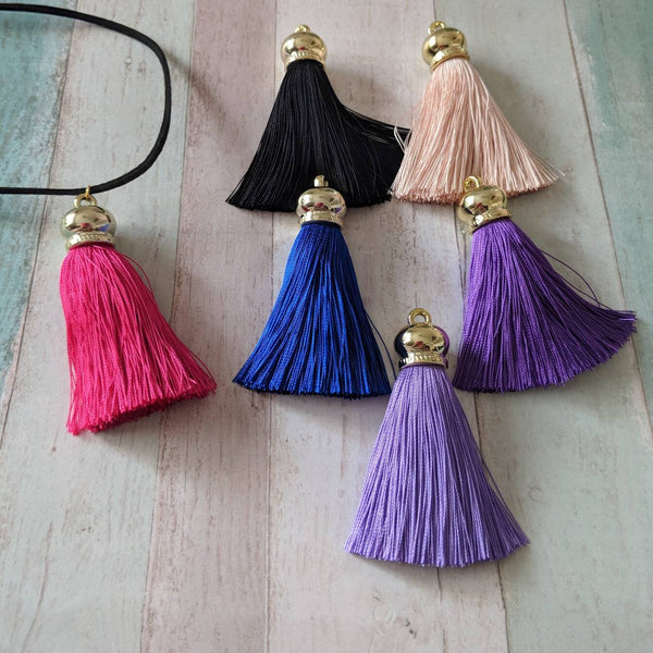 Tassel necklace, tassel jewellery, gifts for her, fringe necklace, girl necklace, fashion necklace, statement necklace, sister gifts,