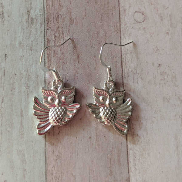 Owl earrings, owl jewellery, gifts for her, animal earrings, animal jewellery, bird earrings, bird watcher gifts, bird lover gifts,