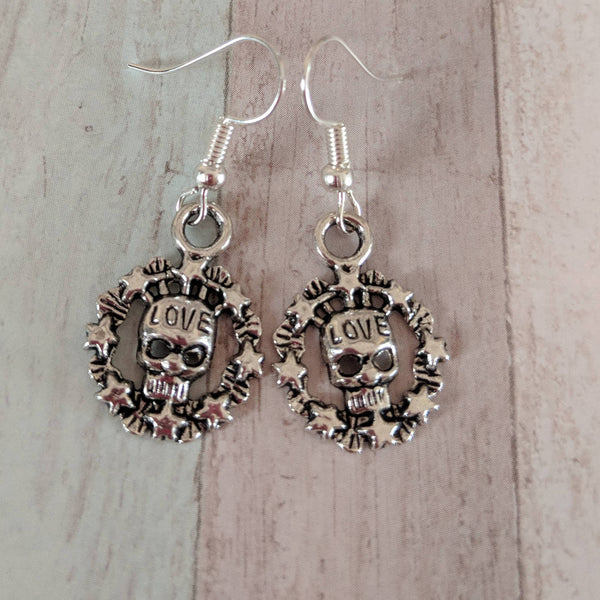 Skull earrings, Halloween earrings, Halloween gifts, Halloween accessories, gothic inspired jewelry, gifts for goth, friend skull gifts